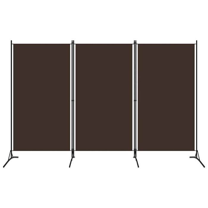 Paravan de cameră cu 3 panouri, maro, 260 x 180 cm, textil - WALTI WALTI