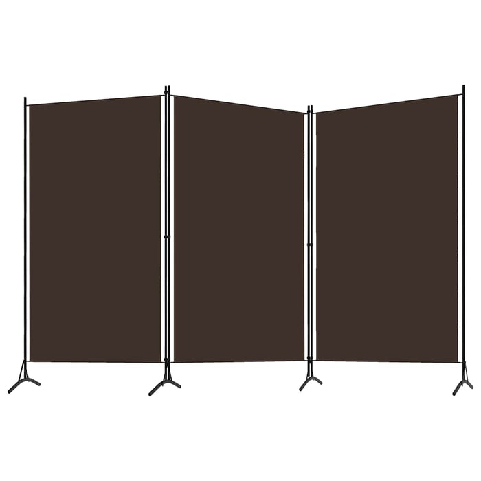 Paravan de cameră cu 3 panouri, maro, 260 x 180 cm, textil - WALTI WALTI