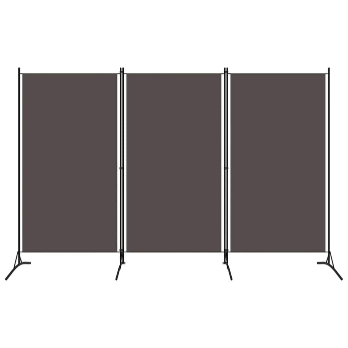 Paravan de cameră cu 3 panouri, antracit, 260 x 180 cm, textil - WALTI WALTI