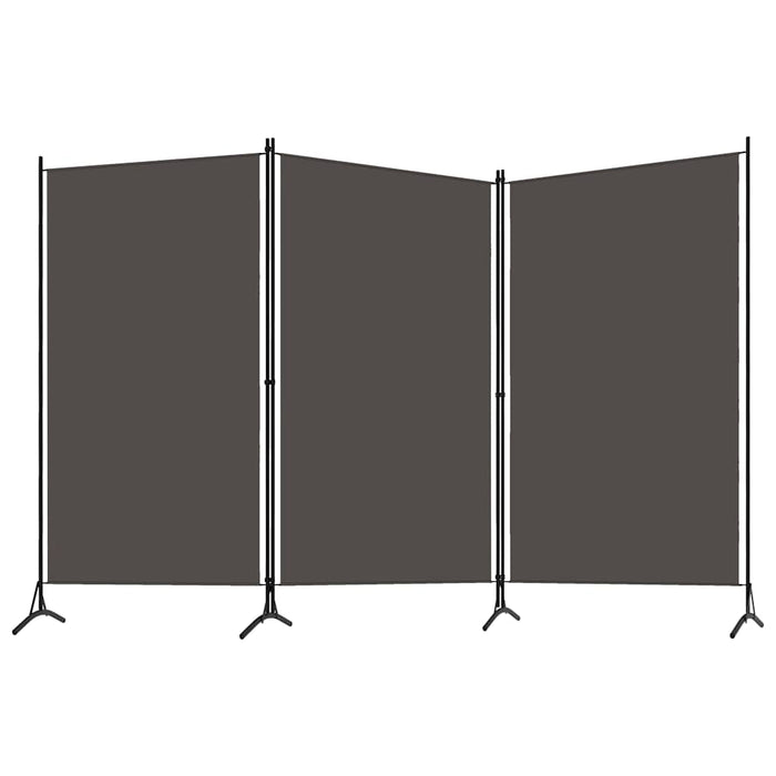 Paravan de cameră cu 3 panouri, antracit, 260 x 180 cm, textil - WALTI WALTI