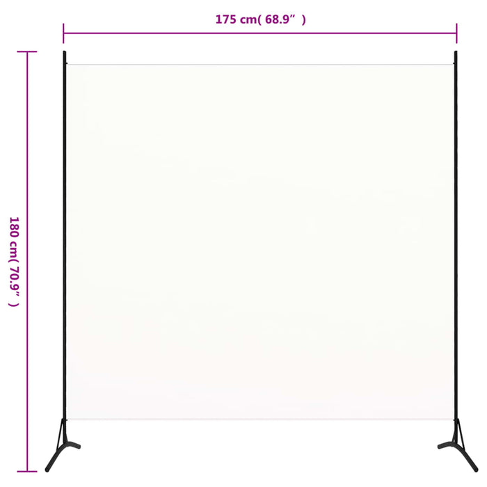 Separator de cameră, alb, 175x180 cm, textil WALTI