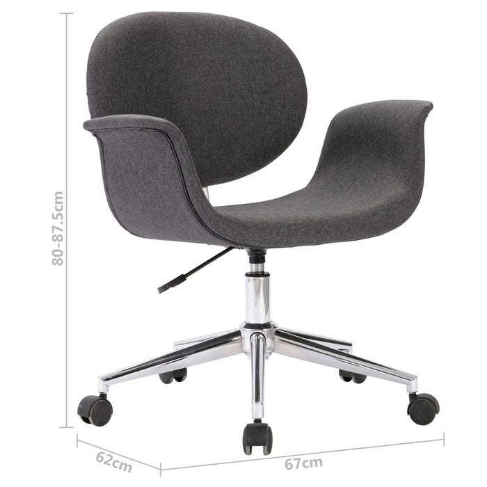 Scaune de bucătărie pivotante, 2 buc., gri, material textil - WALTI WALTI