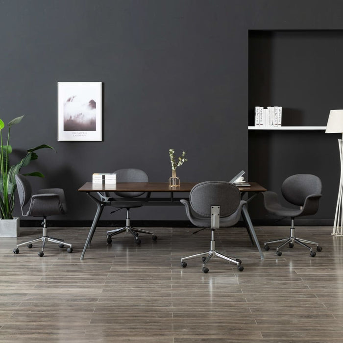 Scaune de bucătărie pivotante, 4 buc., gri, textil - WALTI WALTI