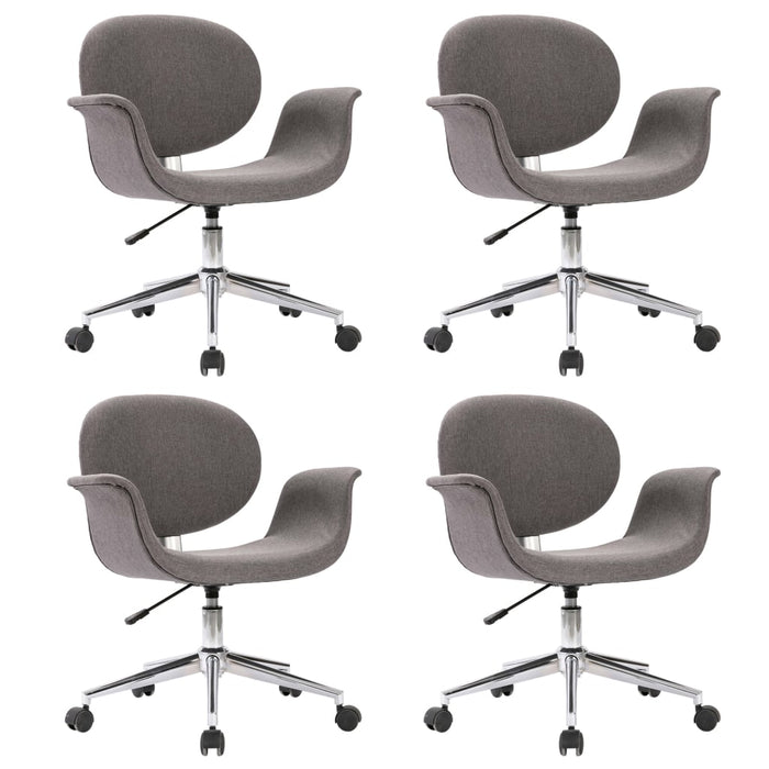 Scaune de bucătărie pivotante, 4 buc., gri, textil - WALTI WALTI