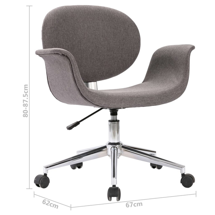 Scaune de bucătărie pivotante, 4 buc., gri, textil - WALTI WALTI