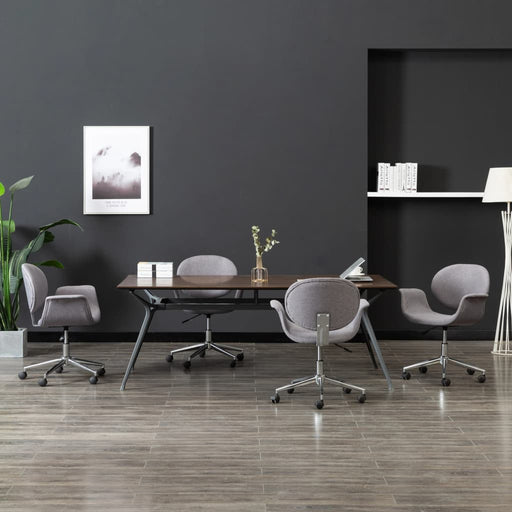 Scaune de bucătărie pivotante, 4 buc., gri, textil - WALTI WALTI