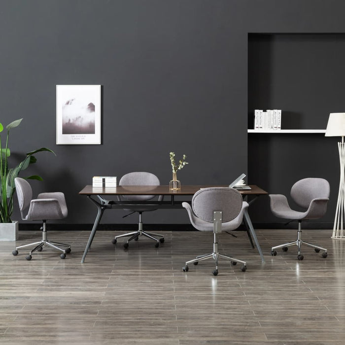 Scaune de bucătărie pivotante, 4 buc., gri, textil - WALTI WALTI