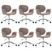 Scaune de sufragerie pivotante, 6 buc., gri taupe, textil - WALTI WALTI