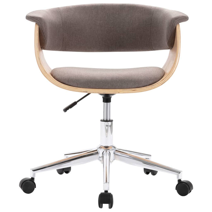 Scaune de bucătărie pivotante, 4 buc., gri taupe, textil WALTI