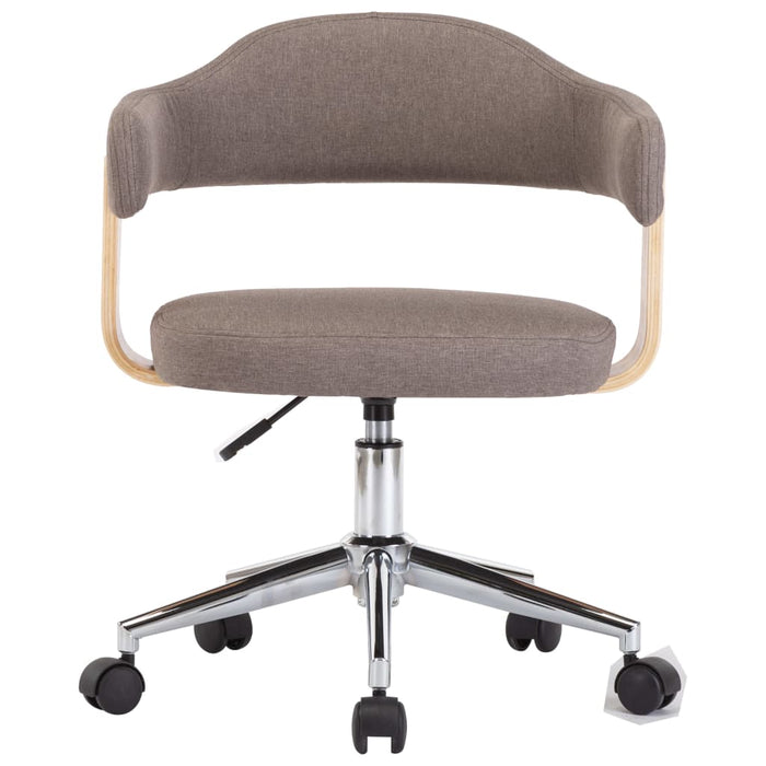 Scaune pivotante, 2 buc., gri taupe, lemn curbat & textil - WALTI WALTI
