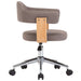 Scaune pivotante, 2 buc., gri taupe, lemn curbat & textil - WALTI WALTI
