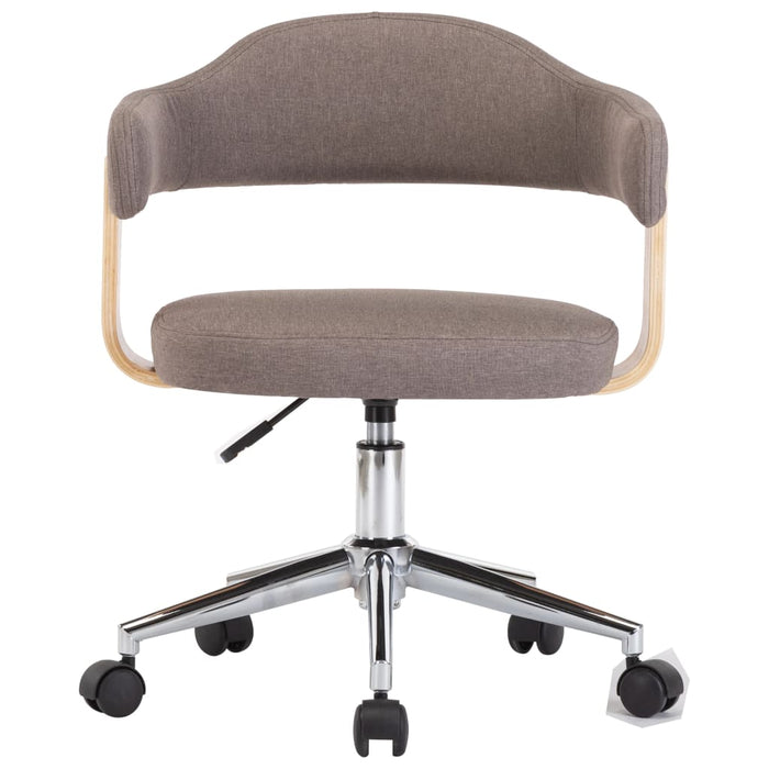Scaune pivotante masă, 6 buc., gri taupe, lemn curbat & textil - WALTI WALTI