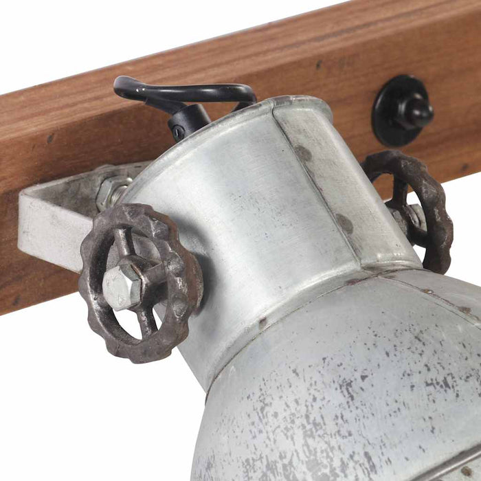 Lampă de perete industrială, argintiu, 65 x 25 cm, E27 WALTI