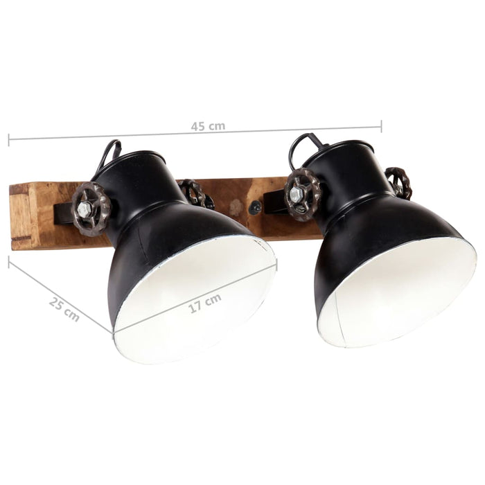 Lampă de perete industrială, negru, 45 x 25 cm, E27 - WALTI WALTI