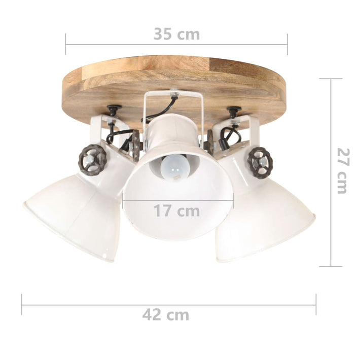 Lampă de tavan industrială, alb, 42 x 27 cm, 25 W, E27 - WALTI WALTI