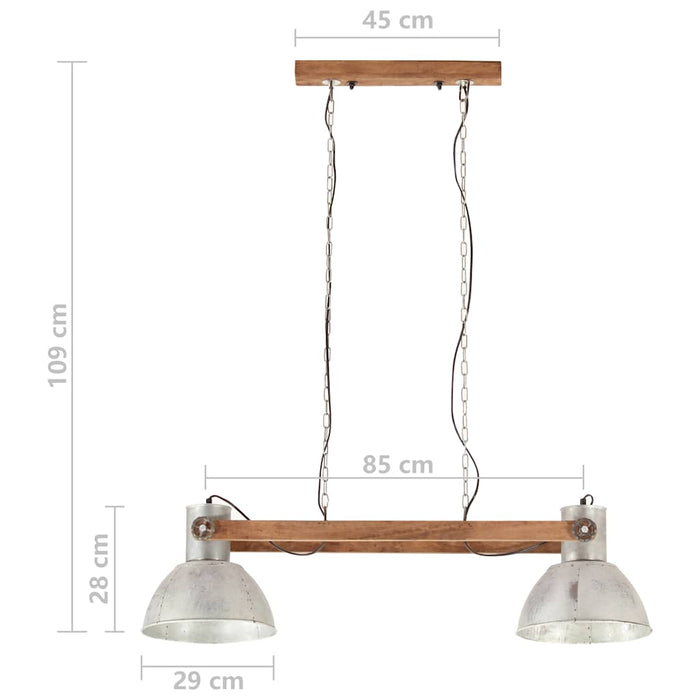 Lampă suspendată industrială, 25 W, argintiu, 109 cm, E27 WALTI