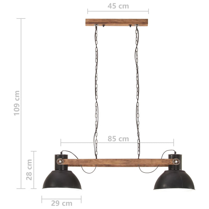 Lampă suspendată industrială, negru, 109 cm, 25 W, E27 - WALTI WALTI
