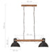 Lampă suspendată industrială, negru, 109 cm, 25 W, E27 - WALTI WALTI