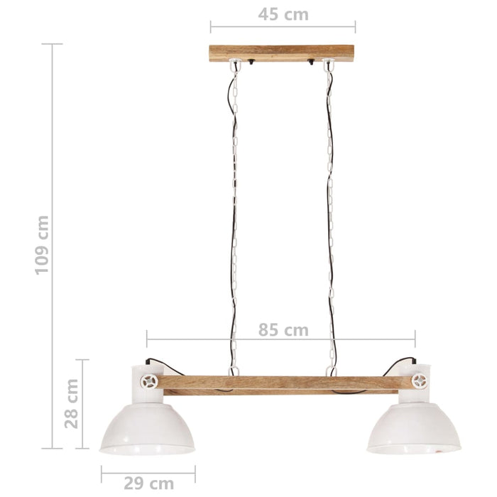 Lampă suspendată industrială, 25 W, alb, 109 cm, E27 - WALTI WALTI