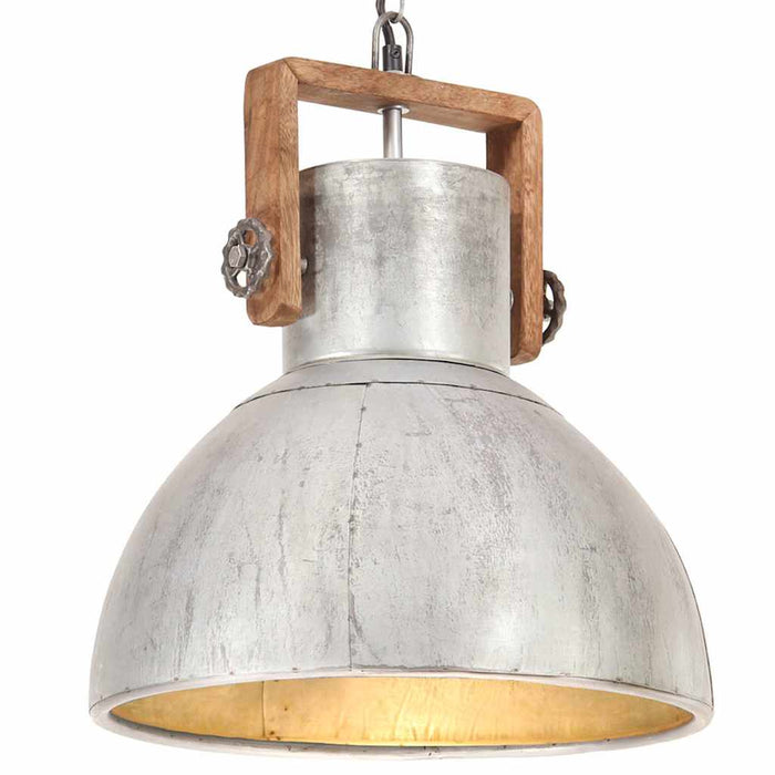 Lampă suspendată industrială 25 W, argintiu, 40 cm, E27, rotund WALTI