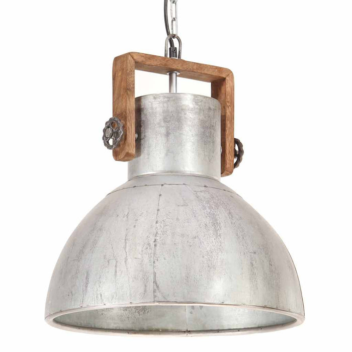 Lampă suspendată industrială 25 W, argintiu, 40 cm, E27, rotund WALTI