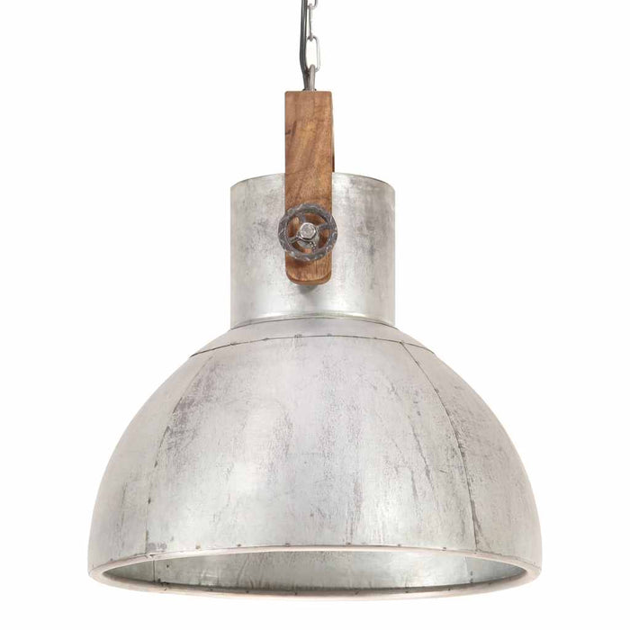 Lampă suspendată industrială 25 W, argintiu, 40 cm, E27, rotund WALTI