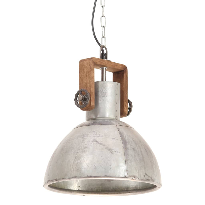 Lampă suspendată industrială, 25 W, argintiu, rotund, 30 cm E27 WALTI