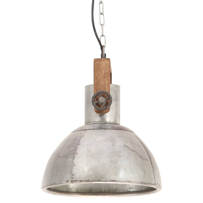 Lampă suspendată industrială, 25 W, argintiu, rotund, 30 cm E27 WALTI