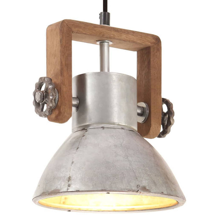 Lampă suspendată industrială, 25 W, argintiu, rotund, 19 cm E27 - WALTI WALTI