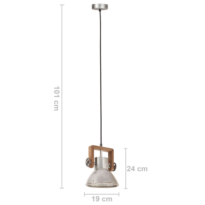 Lampă suspendată industrială, 25 W, argintiu, rotund, 19 cm E27 - WALTI WALTI