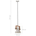 Lampă suspendată industrială, 25 W, argintiu, rotund, 19 cm E27 - WALTI WALTI