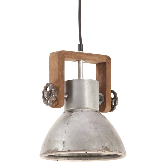 Lampă suspendată industrială, 25 W, argintiu, rotund, 19 cm E27 - WALTI WALTI