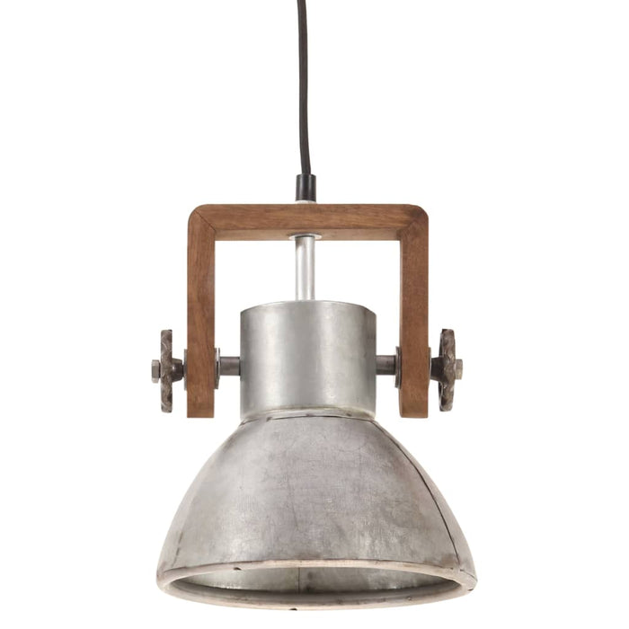 Lampă suspendată industrială, 25 W, argintiu, rotund, 19 cm E27 - WALTI WALTI