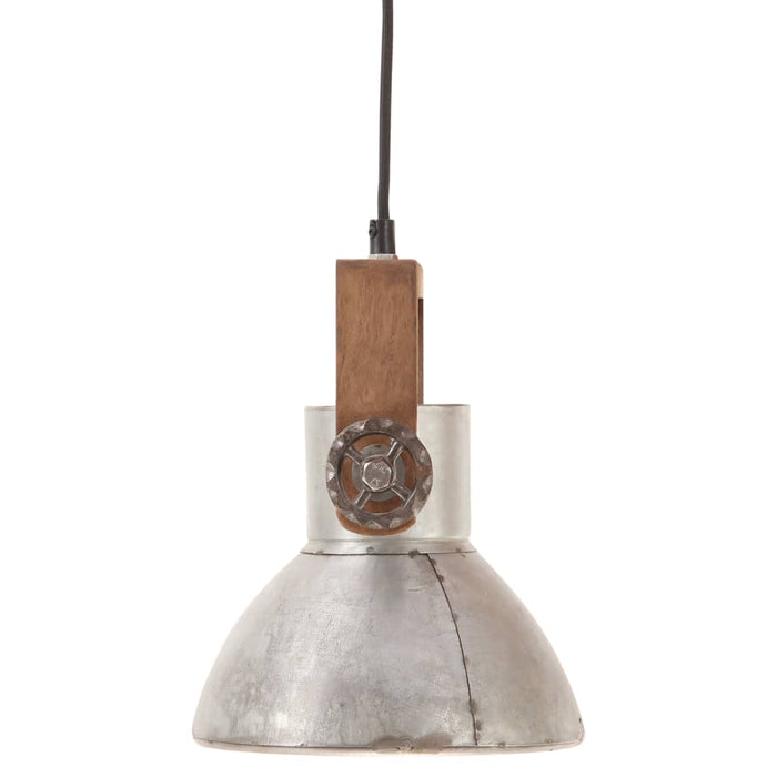Lampă suspendată industrială, 25 W, argintiu, rotund, 19 cm E27 - WALTI WALTI