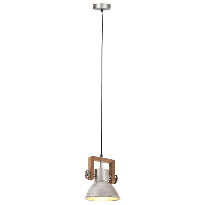 Lampă suspendată industrială, 25 W, argintiu, rotund, 19 cm E27 - WALTI WALTI