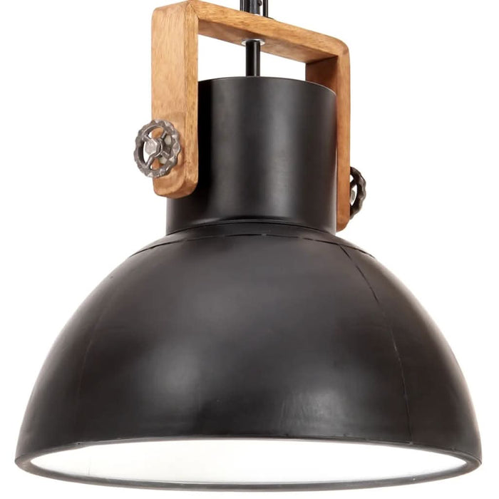 Lampă suspendată industrială, negru, 40 cm, 25 W, rotund, E27 WALTI