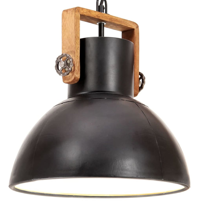 Lampă suspendată industrială, negru, 30 cm, 25 W, E27, rotund WALTI