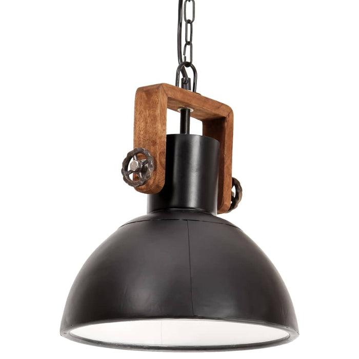 Lampă suspendată industrială, negru, 30 cm, 25 W, E27, rotund WALTI