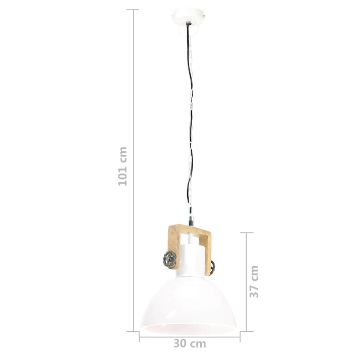 Lampă suspendată industrială, 25 W, alb, 30 cm, E27, rotund - WALTI WALTI