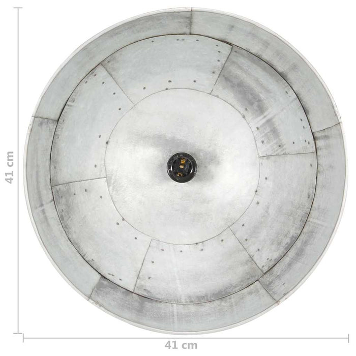 Lustră industrială vintage, 25 W, argintiu, rotund, 41 cm, E27 - WALTI WALTI