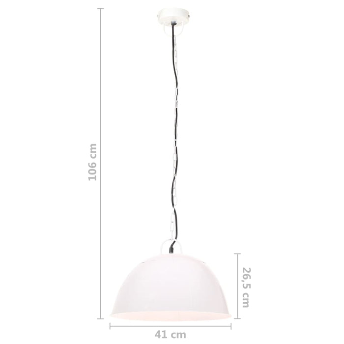 Lustră industrială vintage, 25 W, alb, rotund, 41 cm E27 - WALTI WALTI