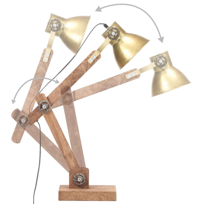 Lampă de birou industrială, alamă, 58x18x90 cm, E27, rotund - WALTI WALTI