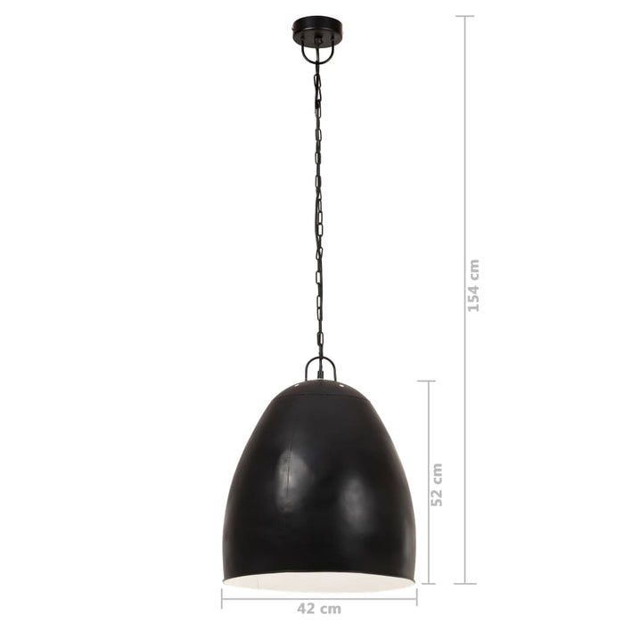 Lampă suspendată industrială, negru, 42 cm, rotund, 25 W, E27 - WALTI WALTI