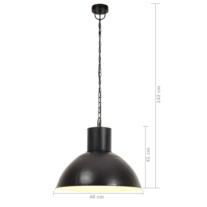 Lampă suspendată, negru, rotund, 48 cm, 25 W, E27 WALTI