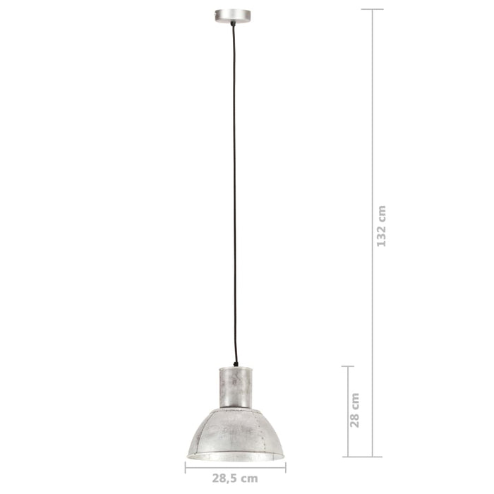 Lampă suspendată, 25 W, argintiu, rotund, 28,5 cm, E27 - WALTI WALTI