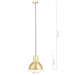 Lampă suspendată, 25 W, culoare alamă, rotund, 28,5 cm, E27 - WALTI WALTI