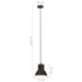 Lampă suspendată, negru, rotund, 17 cm, 25 W, E27 - WALTI WALTI