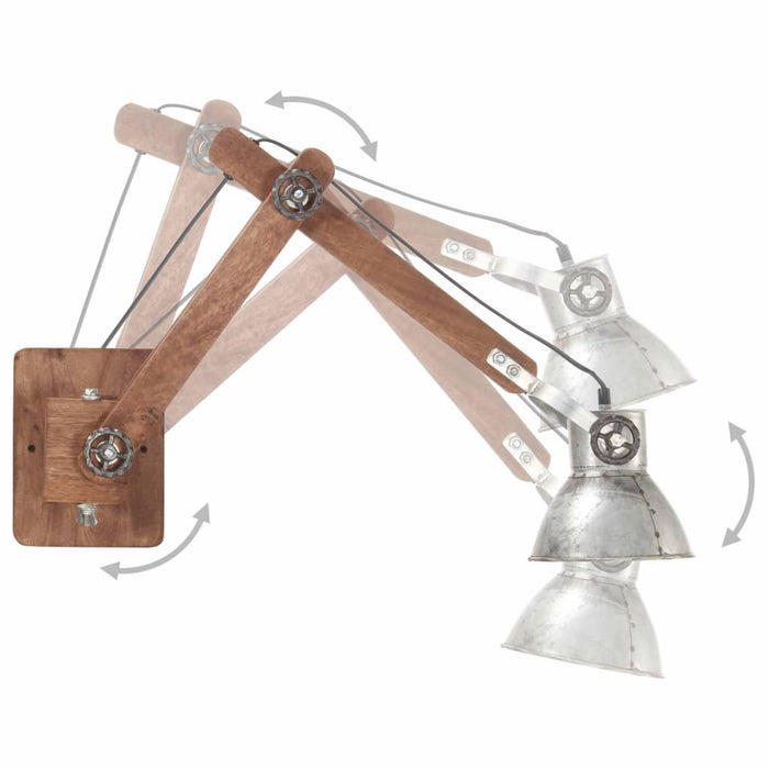 Lampă de perete, stil industrial, argintiu, rotund, E27 - WALTI WALTI