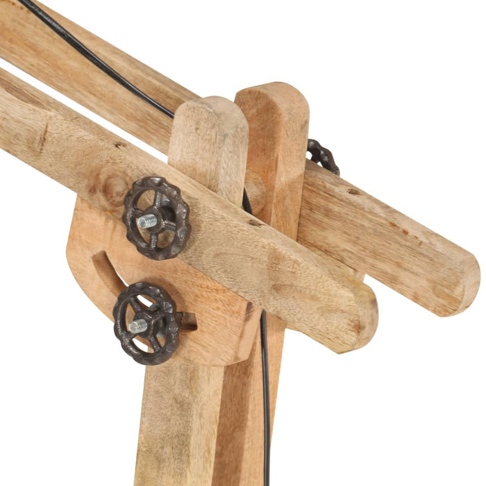 Lampă de podea, alb, lemn masiv de mango, E27 - WALTI WALTI