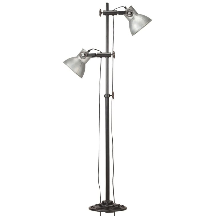 Lampă de podea cu 2 abajururi, argintiu, E27, fontă - WALTI WALTI